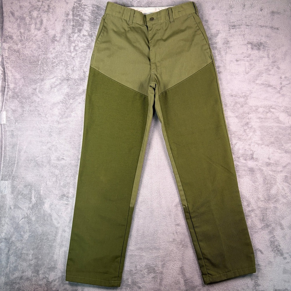 Vintage Rattlers Brand Work Pants Men's 32x33 Green Double Knee Utility Hunting